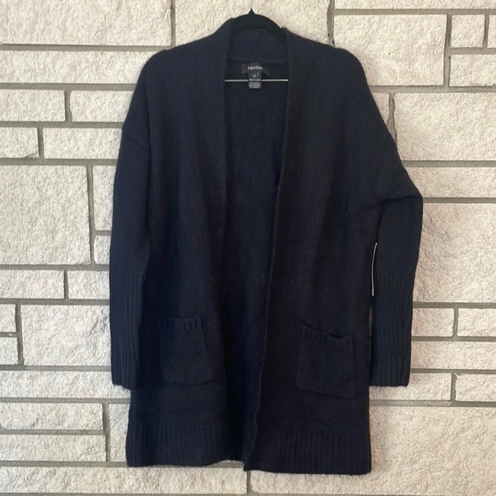 Karen Kane Black Open Front Cardigan